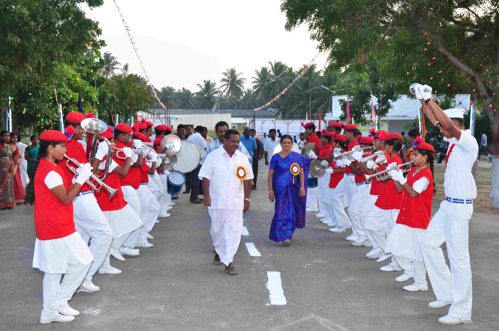 Band troupe marching