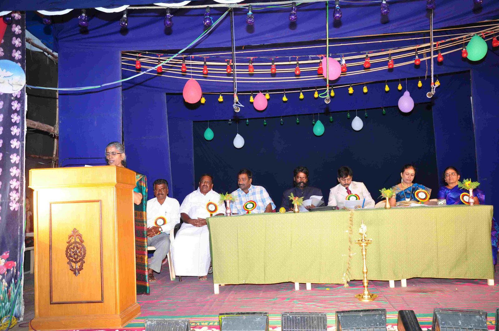 Guests on the dais at a school function