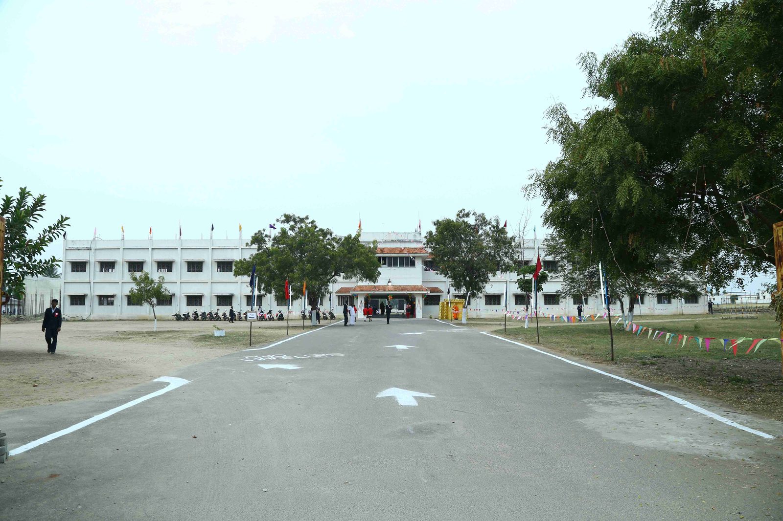 The main school building and campus
